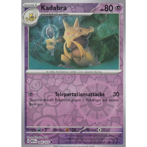 Kadabra 064/165 REVERSE HOLO