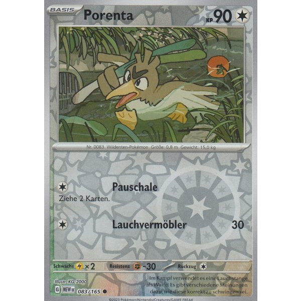 Porenta 083/165 REVERSE HOLO