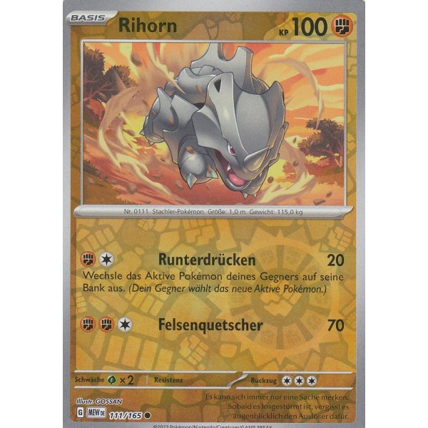 Rihorn 111/165 REVERSE HOLO