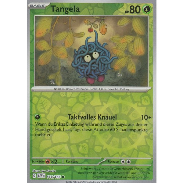 Tangela 114/165 REVERSE HOLO