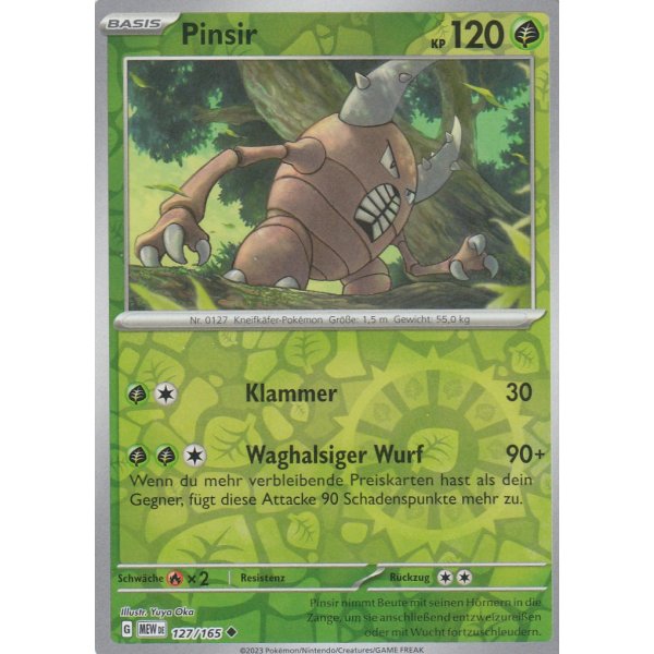 Pinsir 127/165 REVERSE HOLO