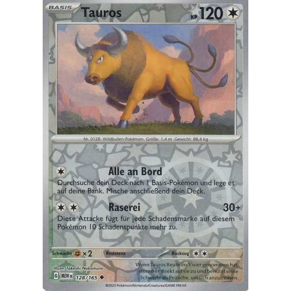 Tauros 128/165 REVERSE HOLO