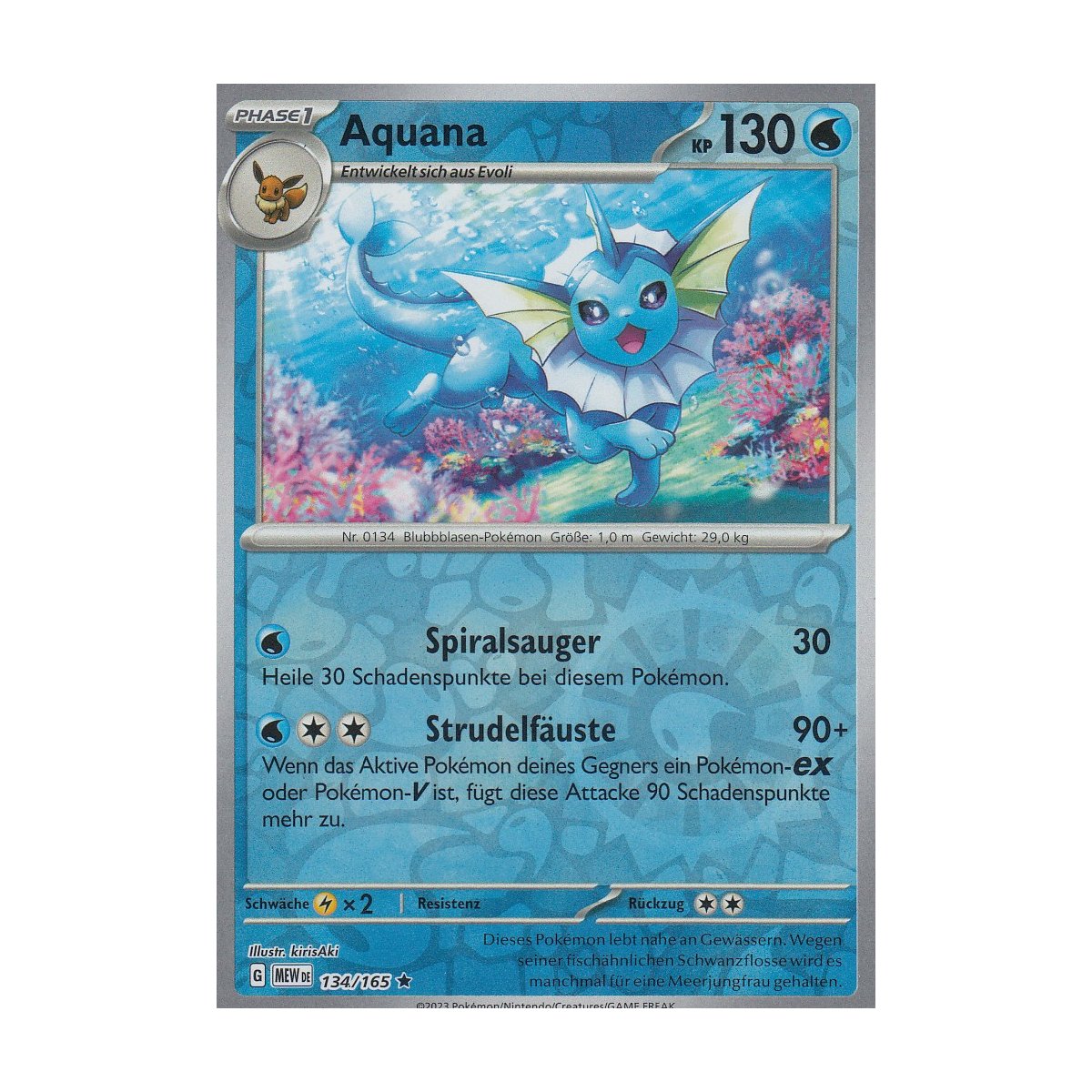 Aquana 134 165 Holo REVERSE HOLO MEW 151 Pokemon Karte Kaufen aquana-134-165-holo-reverse-holo-mew-151-pokemon-karte-kaufen