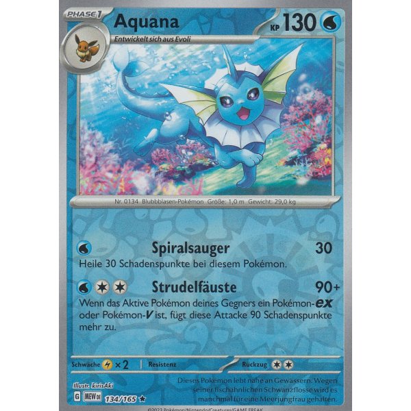 Aquana 134/165 Holo REVERSE HOLO