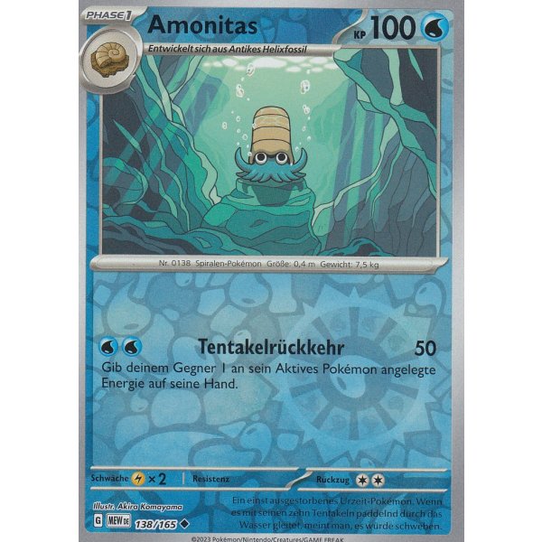 Amonitas 138/165 REVERSE HOLO