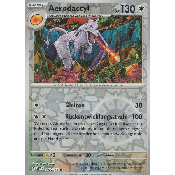 Aerodactyl 142/165 Holo REVERSE HOLO