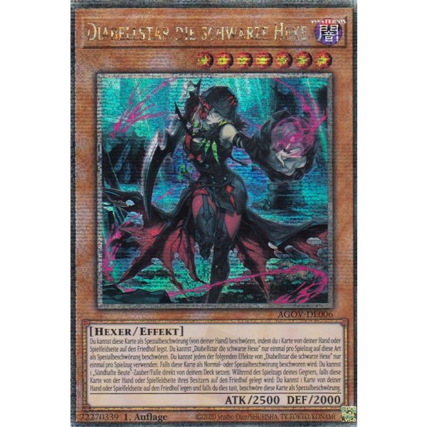 Diabellstar die schwarze Hexe (Quarter Century Secret Rare) AGOV-DE006-Quarter-Century-Secret-Rare