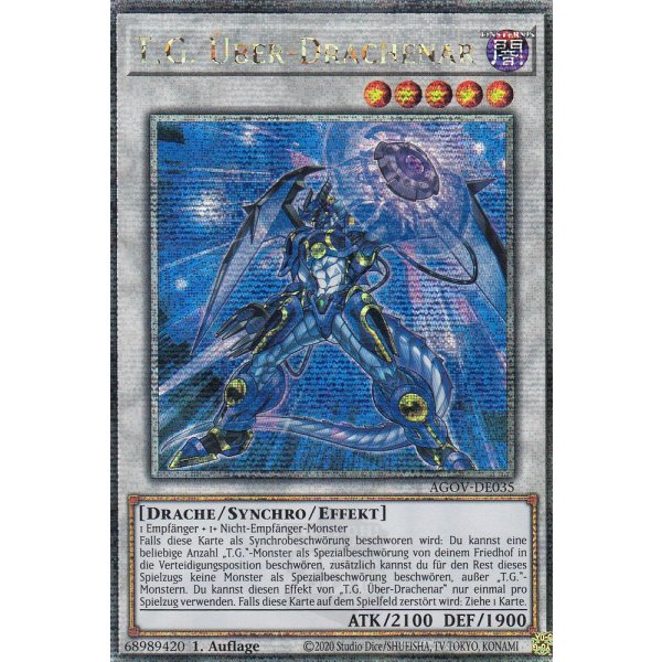 T.G. &Uuml;ber-Drachenar (Quarter Century Secret Rare) AGOV-DE035-Quarter-Century-Secret-Rare