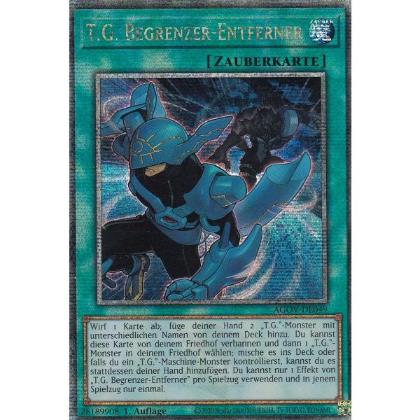 T.G. Begrenzer-Entferner (Quarter Century Secret Rare) AGOV-DE049-Quarter-Century-Secret-Rare