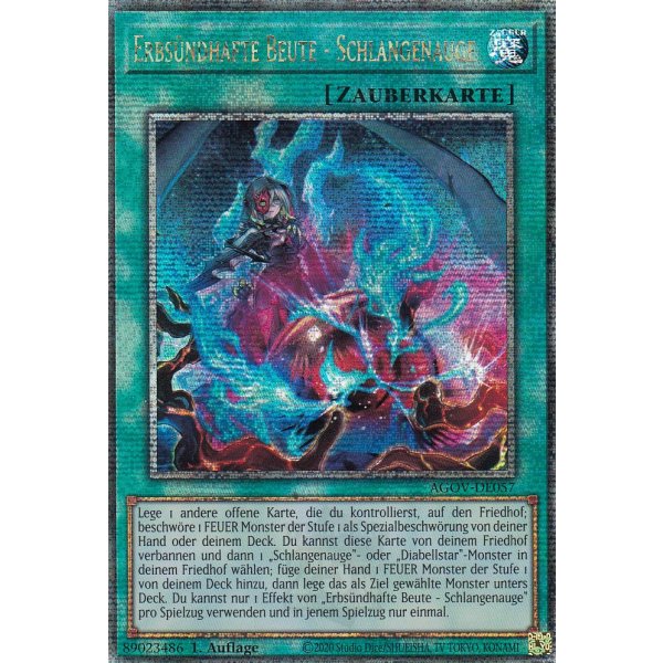 Erbs&uuml;ndhafte Beute - Schlangenauge (Quarter Century Secret Rare) AGOV-DE057-Quarter-Century-Secret-Rare