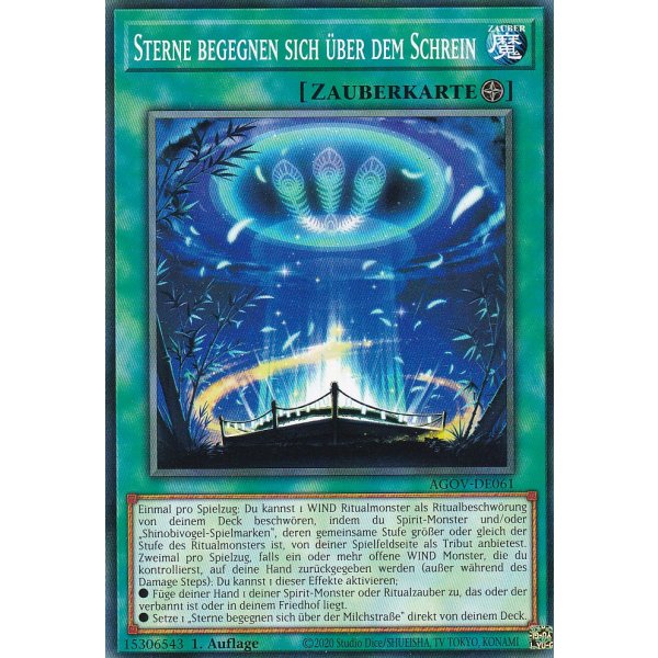 Sterne begegnen sich &uuml;ber dem Schrein AGOV-DE061