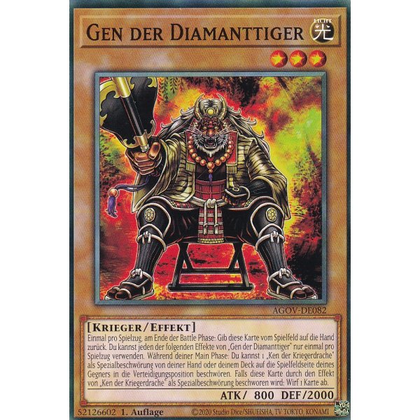 Gen der Diamanttiger AGOV-DE082