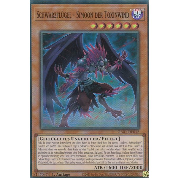 Schwarzfl&uuml;gel - Simoon der Toxinwind V.5 (Quarter Century Secret Rare) RA01-DE012 V.5-Quarter-Century-Secret-Rare