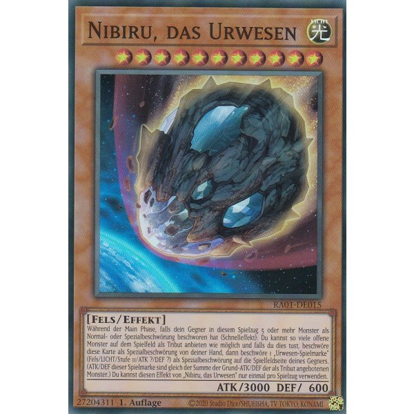 Nibiru, das Urwesen V.4 (Platinum Secret Rare) RA01-DE015 V.4-Platinum-Secret-Rare