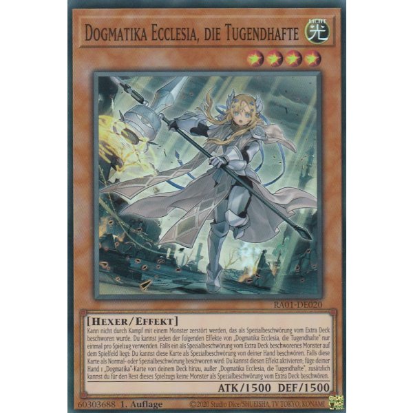 Dogmatika Ecclesia, die Tugendhafte V.7 (Ultimate Rare) RA01-DE020 V.7-Ultimate-Rare