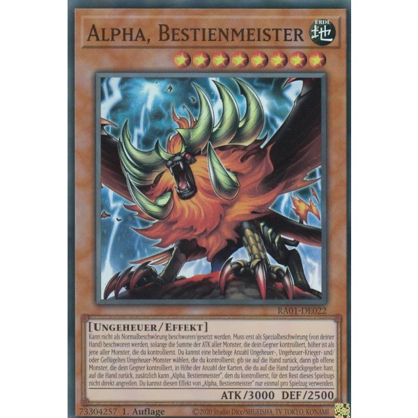 Alpha, Bestienmeister V.7 (Ultimate Rare) RA01-DE022 V.7-Ultimate-Rare