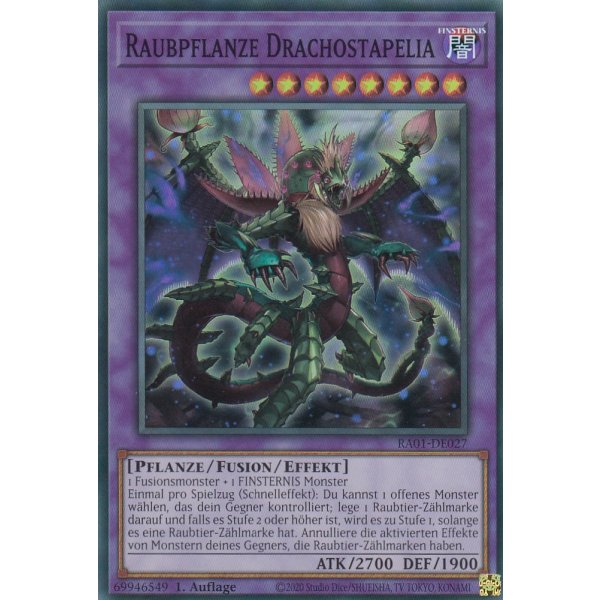 Raubpflanze Drachostapelia V.3 (Secret Rare) RA01-DE027 V.3