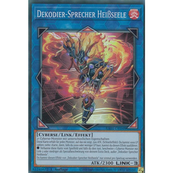 Dekodier-Sprecher Hei&szlig;seele V.1 (Super Rare) RA01-DE048 V.1