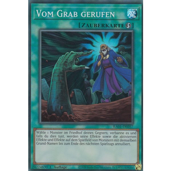 Vom Grab gerufen V.4 (Platinum Secret Rare) RA01-DE057 V.4-Platinum-Secret-Rare