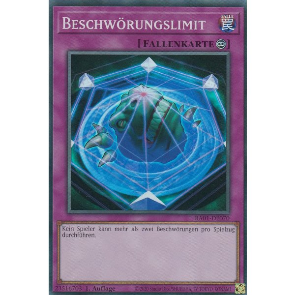 Beschw&ouml;rungslimit V.4 (Platinum Secret Rare) RA01-DE070 V.4-Platinum-Secret-Rare