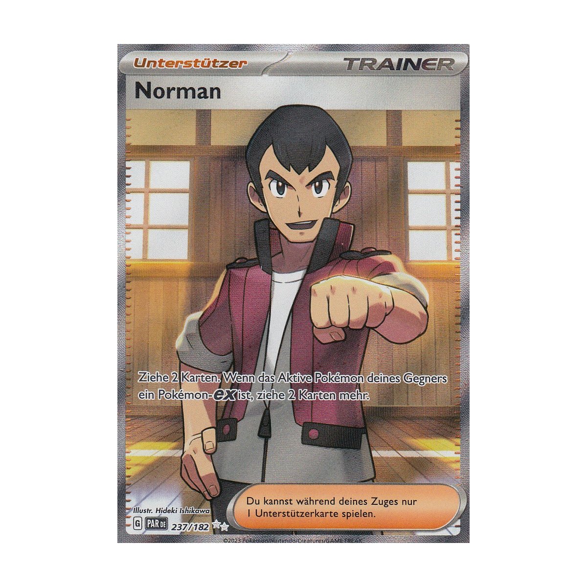 norman pokemon card Norman - 168/182 - Paradox Rift
