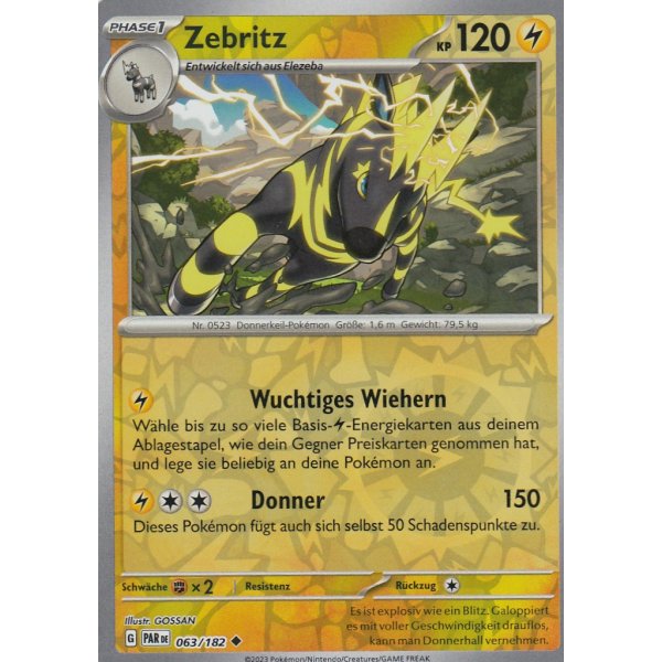 Zebritz 063/182 REVERSE HOLO