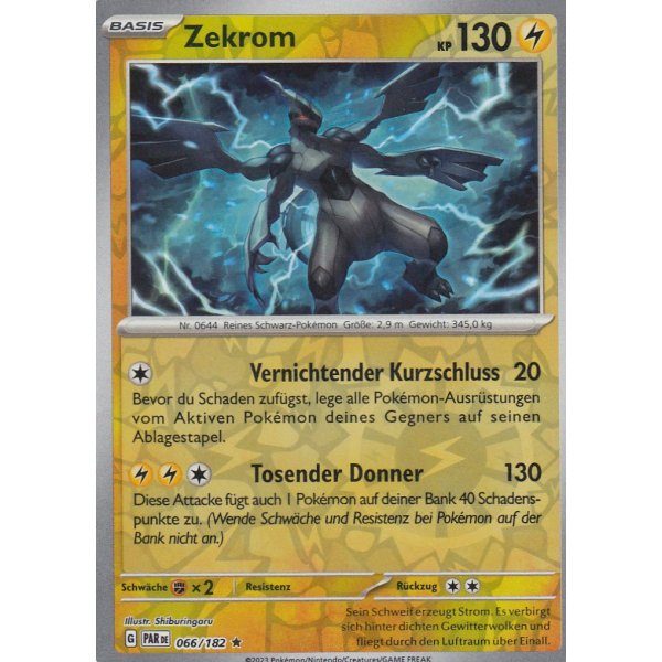 Zekrom 066/182 Holo REVERSE HOLO