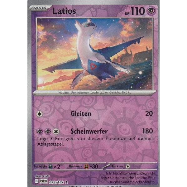 Latios 073/182 Holo REVERSE HOLO