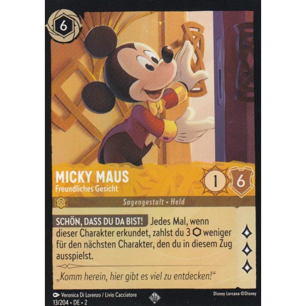 Mickey Maus - Freundliches Gesicht 013/204