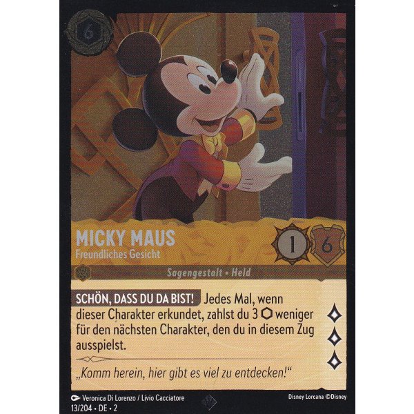 Mickey Maus - Freundliches Gesicht Holo 013/204