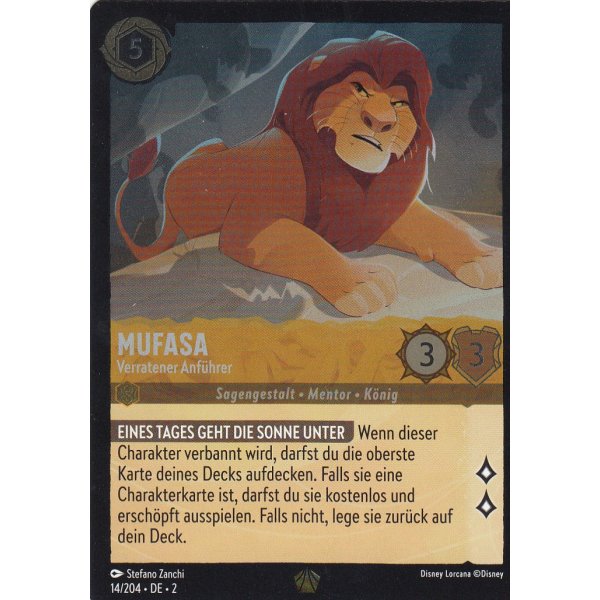 Mufasa - Verratener Anf&uuml;hrer Holo 014/204