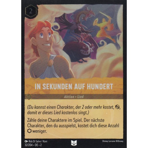 In Sekunden auf Hundert Holo 032/204