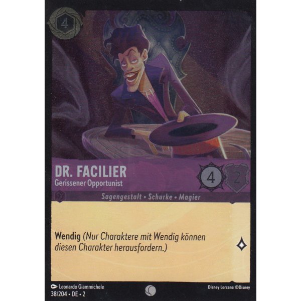 Dr. Facilier - Gerissener Opportunist Holo 038/204