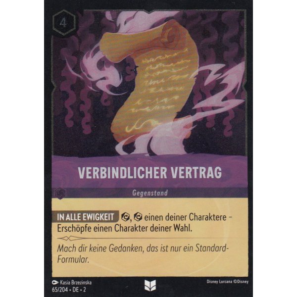 Verbindlicher Vertrag Holo 065/204