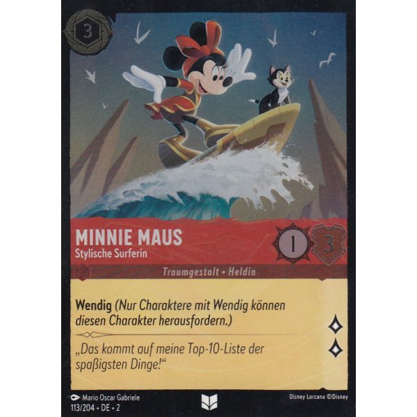 Minnie Maus - Stylische Surferin Holo 113/204