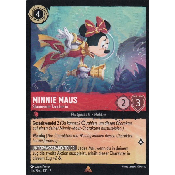 Minnie Maus - Staunende Taucherin 114/204