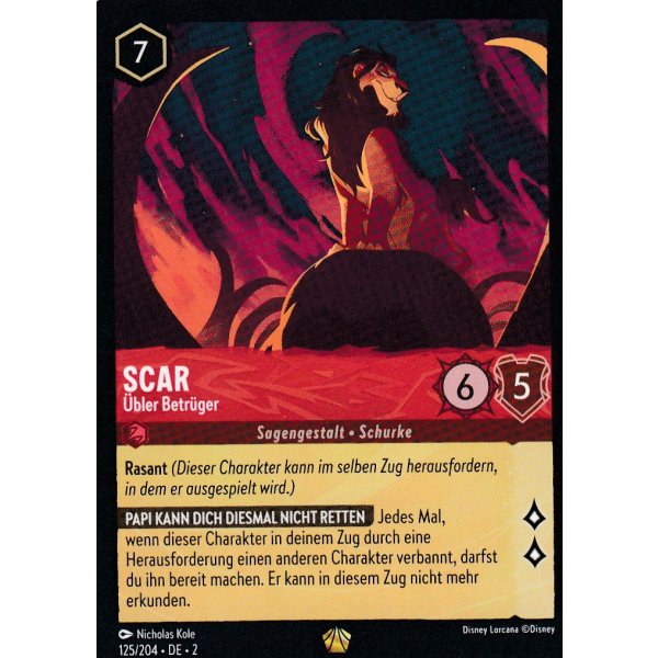 Scar - &Uuml;bler Betr&uuml;ger 125/204
