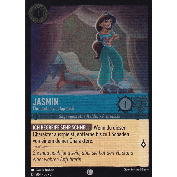 Jasmin - Thronerbin von Agrabah Holo 151/204