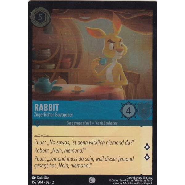 Rabbit - Z&ouml;gerlicher Gastgeber Holo 158/204