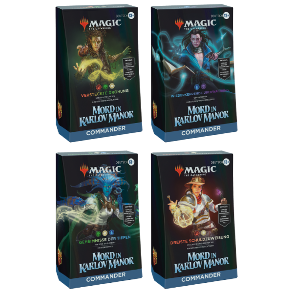 Mord in Karlov Manor Commander Decks (alle 4, deutsch)