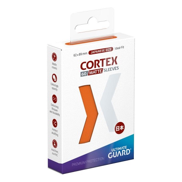 Ultimate Guard Cortex Matte Sleeves Japanische Gr&ouml;&szlig;e Orange (60 H&uuml;llen)