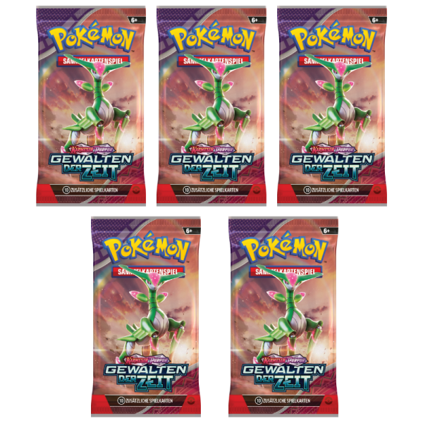 Karmesin &amp; Purpur Gewalten der Zeit 5x Booster (deutsch)