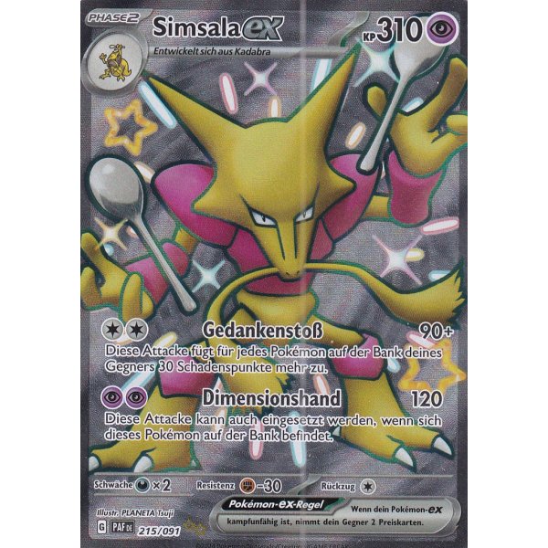 Simsala-ex 215/091 Shiny Fullart