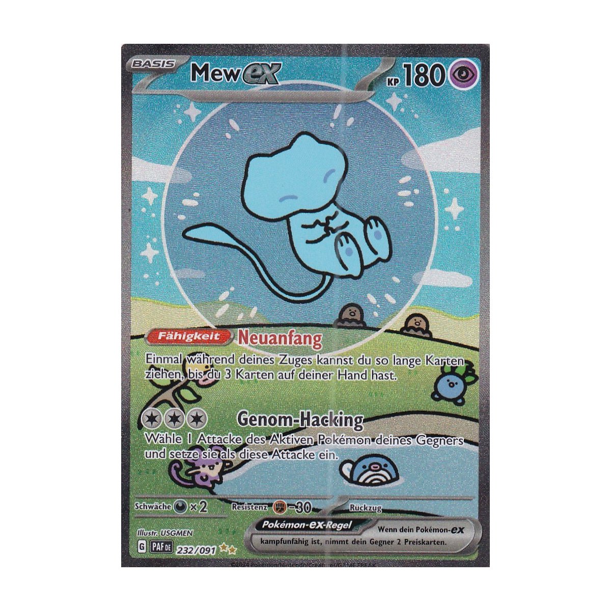 Mew-ex 232/091 Special Illustration Rare Paldeas Schicksale