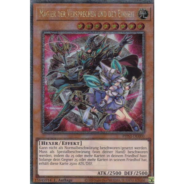 Magier der Versprechen und der Einheit (Quarter Century Secret Rare) PHNI-DE000-Quarter-Century-Secret-Rare