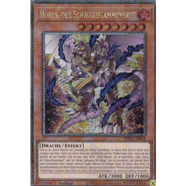 Horus, der Schwarzflammengott (Quarter Century Secret Rare) PHNI-DE018-Quarter-Century-Secret-Rare