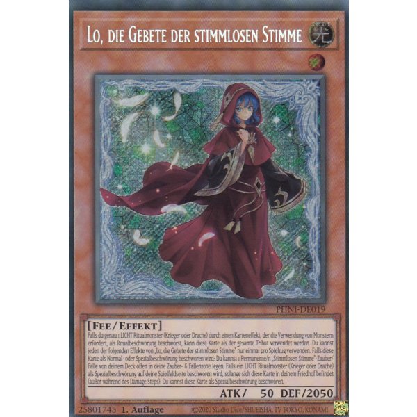 Lo, die Gebete der stimmlosen Stimme PHNI-DE019