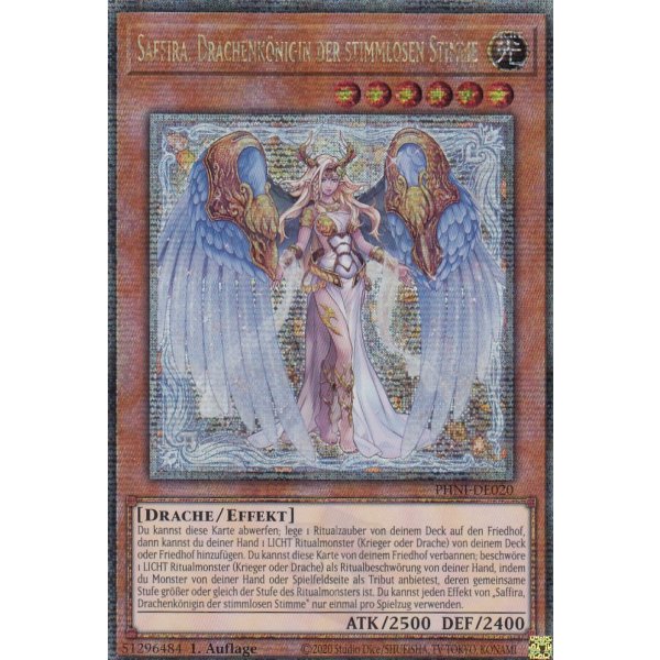 Saffira, Drachenk&ouml;nigin der stimmlosen Stimme (Quarter Century Secret Rare) PHNI-DE020-Quarter-Century-Secret-Rare