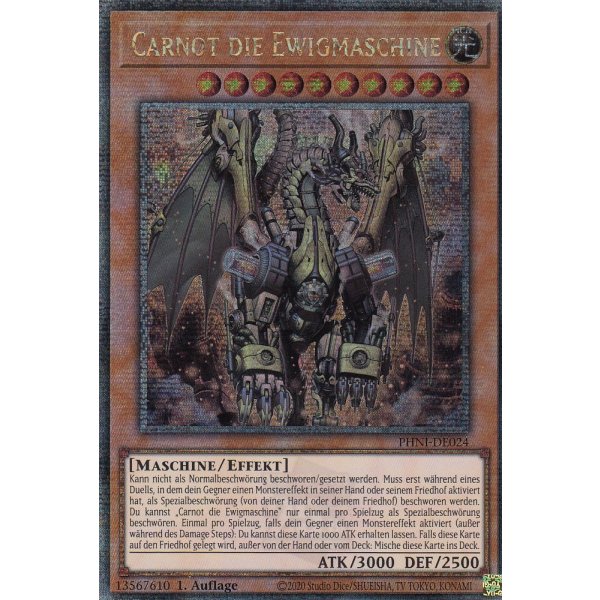 Carnot die Ewigmaschine (Quarter Century Secret Rare) PHNI-DE024-Quarter-Century-Secret-Rare