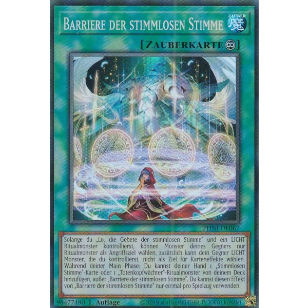 Barriere der stimmlosen Stimme PHNI-DE067